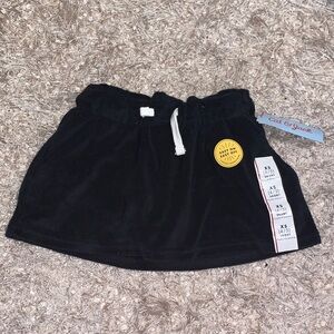 Cat & Jack Terrycloth black skort with functional drawstring size XS(4/5) - NWT